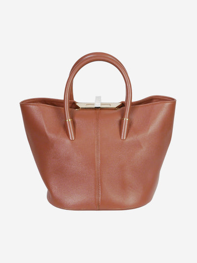 Brown leather handbag Top Handle Bags Gabriela Hearst 
