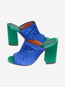 Etro Blue embroidered heels - size EU 36