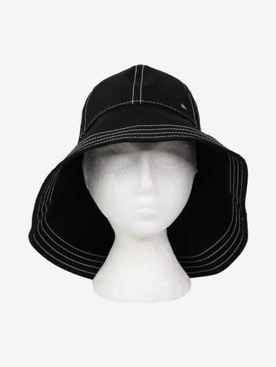 Black contrast stitched sunhat Hats Maison Michel x Mackintosh