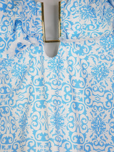 Melissa Odabash Blue floral bandeau swimsuit - size UK 12