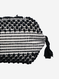 Antonello Tedde Black large handwoven tote bag