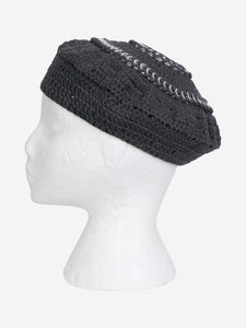 Ganni Grey Beret knit hat