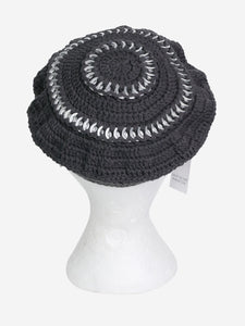 Ganni Grey Beret knit hat