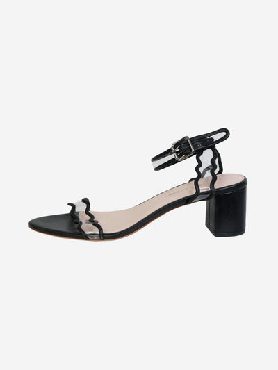 Black sandals with wavy transparent straps - size EU 37.5 Shoes Loeffler Randall