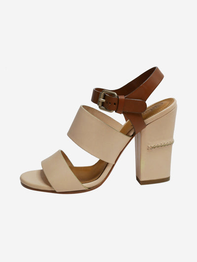Brown and pink sandal heels with ankle strap - size EU 37 Heels Chloe 