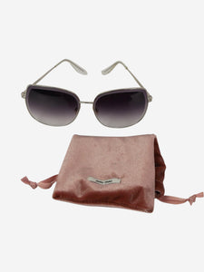 Barton Perreira Silver titanium framed sunglasses