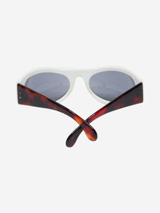Cutler & Gross White white sunglasses with red arms