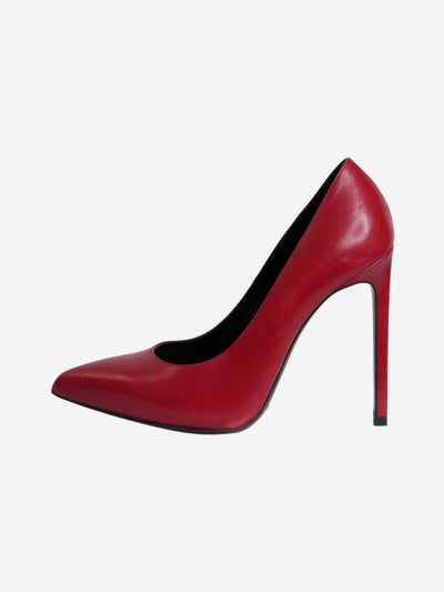 Red pointed toe leather pumps - size EU 37 Heels Saint Laurent 