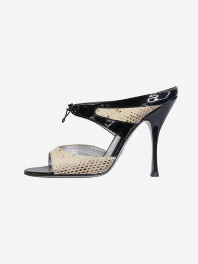 Neutral patent snakeskin heels Heels Dolce & Gabbana