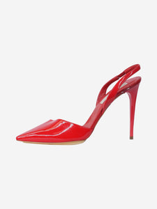 Stella McCartney Red slingback patent heels with pointed toe- size EU 40