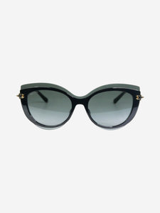 Jimmy Choo Black overlay cat eye sunglasses