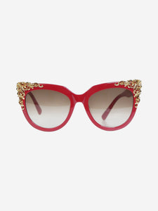 MCM Red cat eye sunglasses with gold detailing