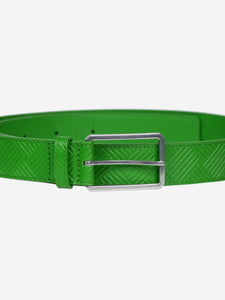 Bottega Veneta Green Cintura debossed leather belt