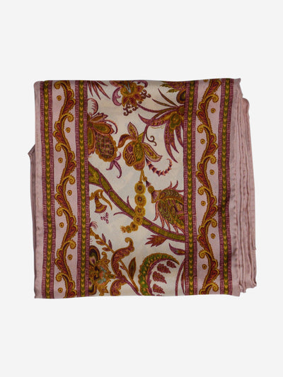 Pink floral and bird print silk scarf Accessories Zimmermann 