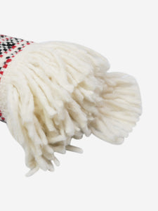 Gabriela Hearst Cream fringed cashmere scarf