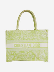Christian Dior Green medium 2021 Dioriviera Toile De Jouy canvas book tote