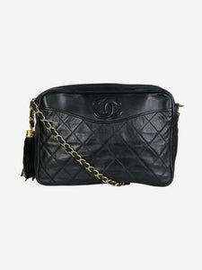 Chanel Black vintage 1986-1988 gold hardware Camera bag