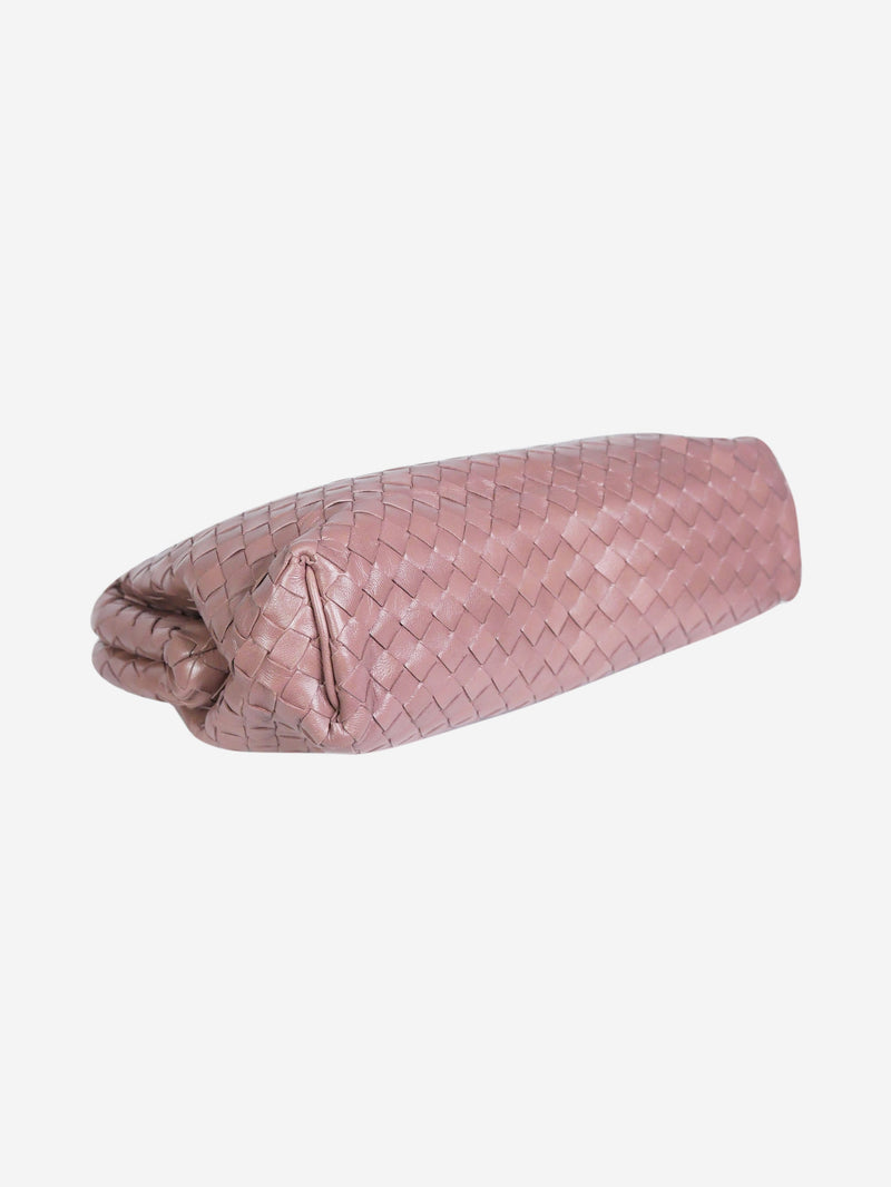 Pink Intrecciato lambskin clutch bag Clutch bags Bottega Veneta 