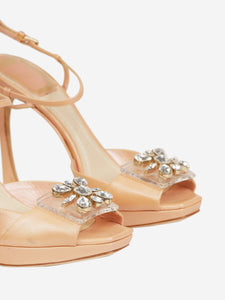 Christian Dior Pink bejewelled detail high heel sandals - size EU 37