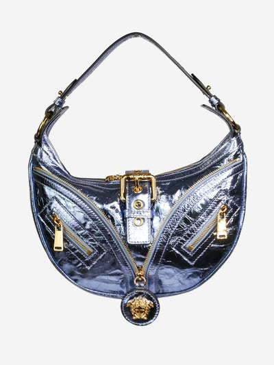 Blue Metallic Repeat small Hobo bag Shoulder bags Versace