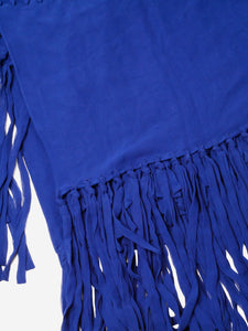 Bottega Veneta Blue silk fringed scarf