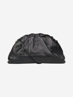 Black The Pouch small gathered leather clutch Clutch bags Bottega Veneta 