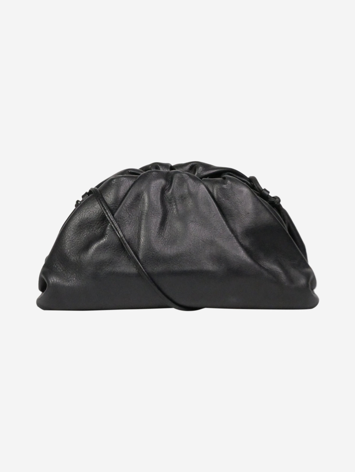Black The Pouch small gathered leather clutch Clutch bags Bottega Veneta 