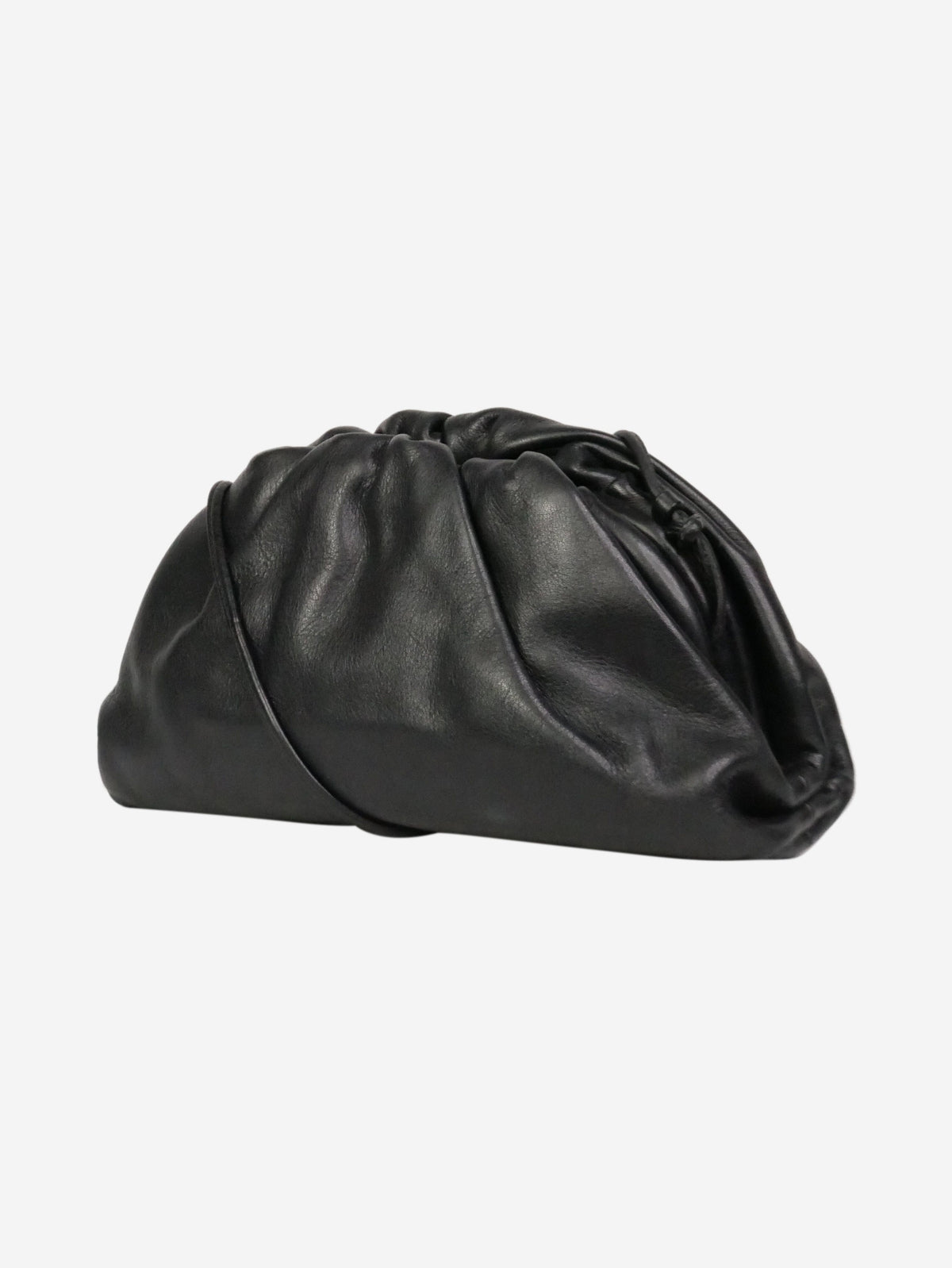 Black The Pouch small gathered leather clutch Clutch bags Bottega Veneta 