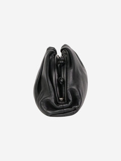 Black The Pouch small gathered leather clutch Clutch bags Bottega Veneta 