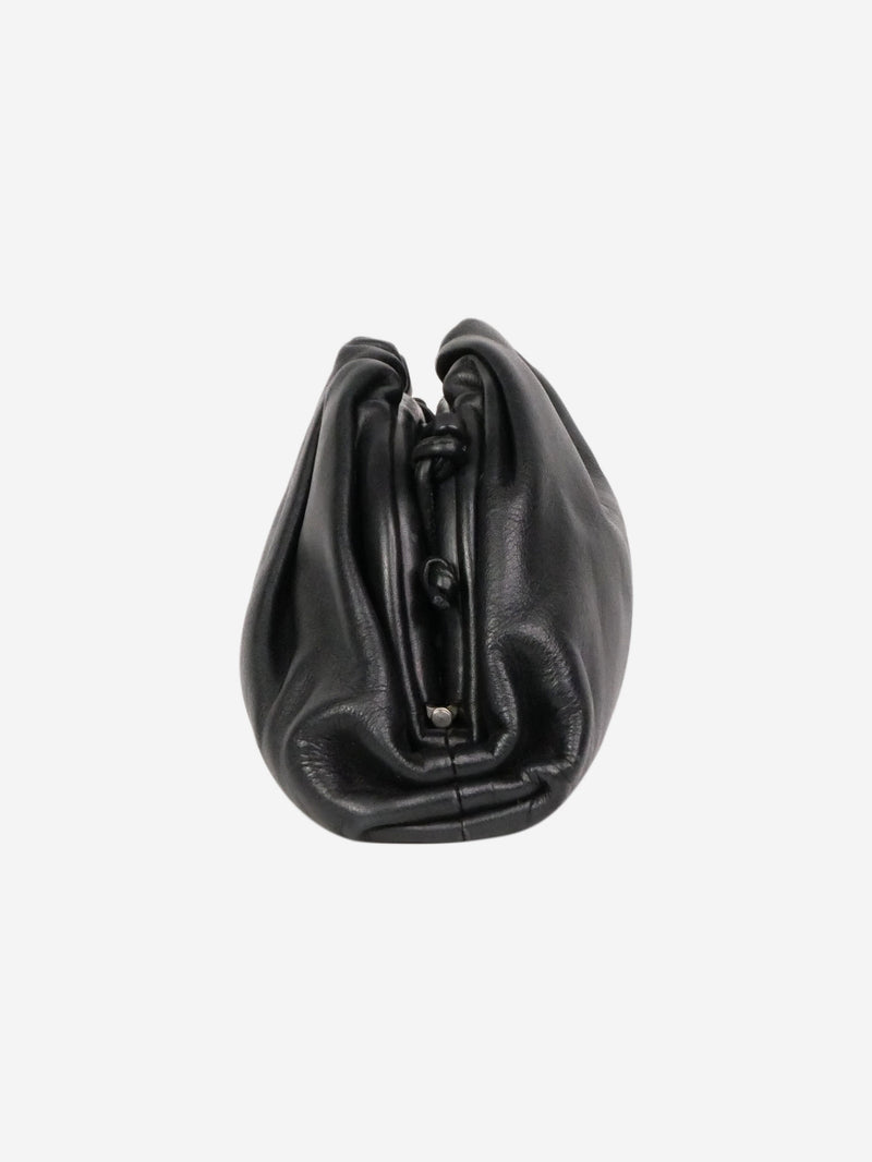 Black The Pouch small gathered leather clutch Clutch bags Bottega Veneta 