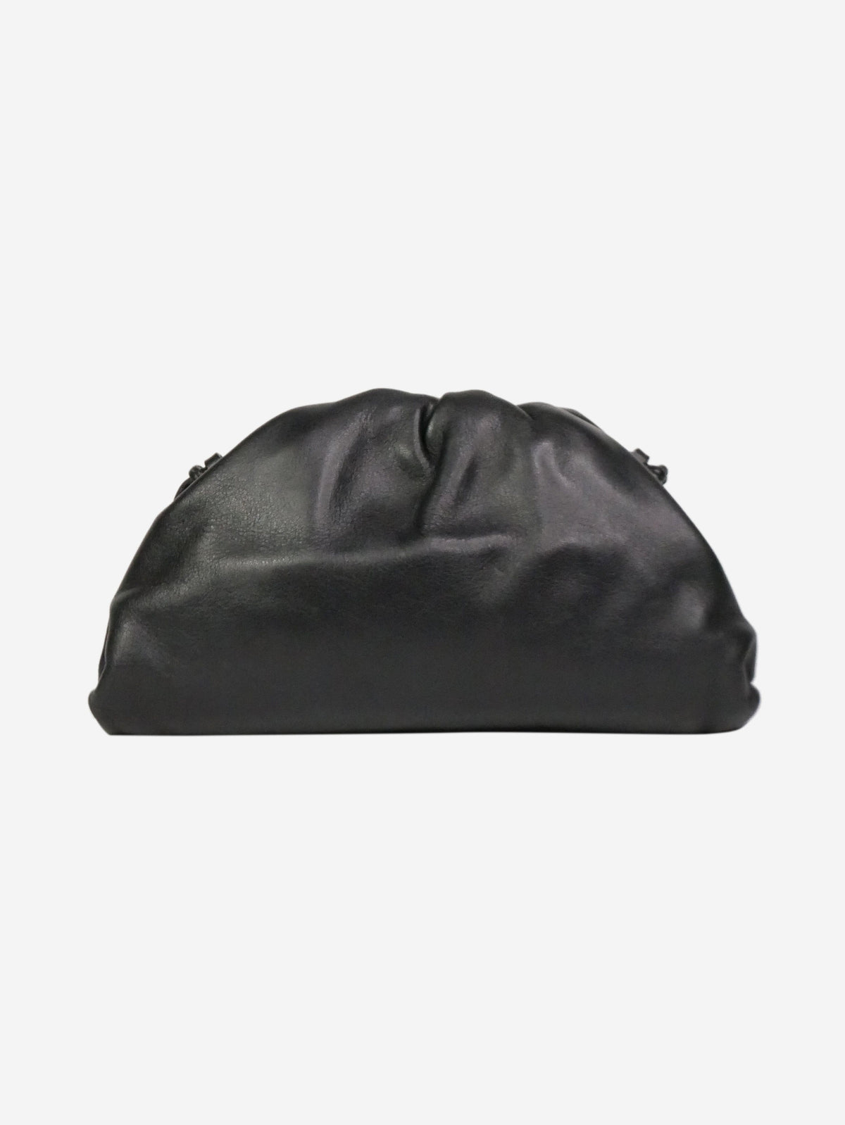 Black The Pouch small gathered leather clutch Clutch bags Bottega Veneta 