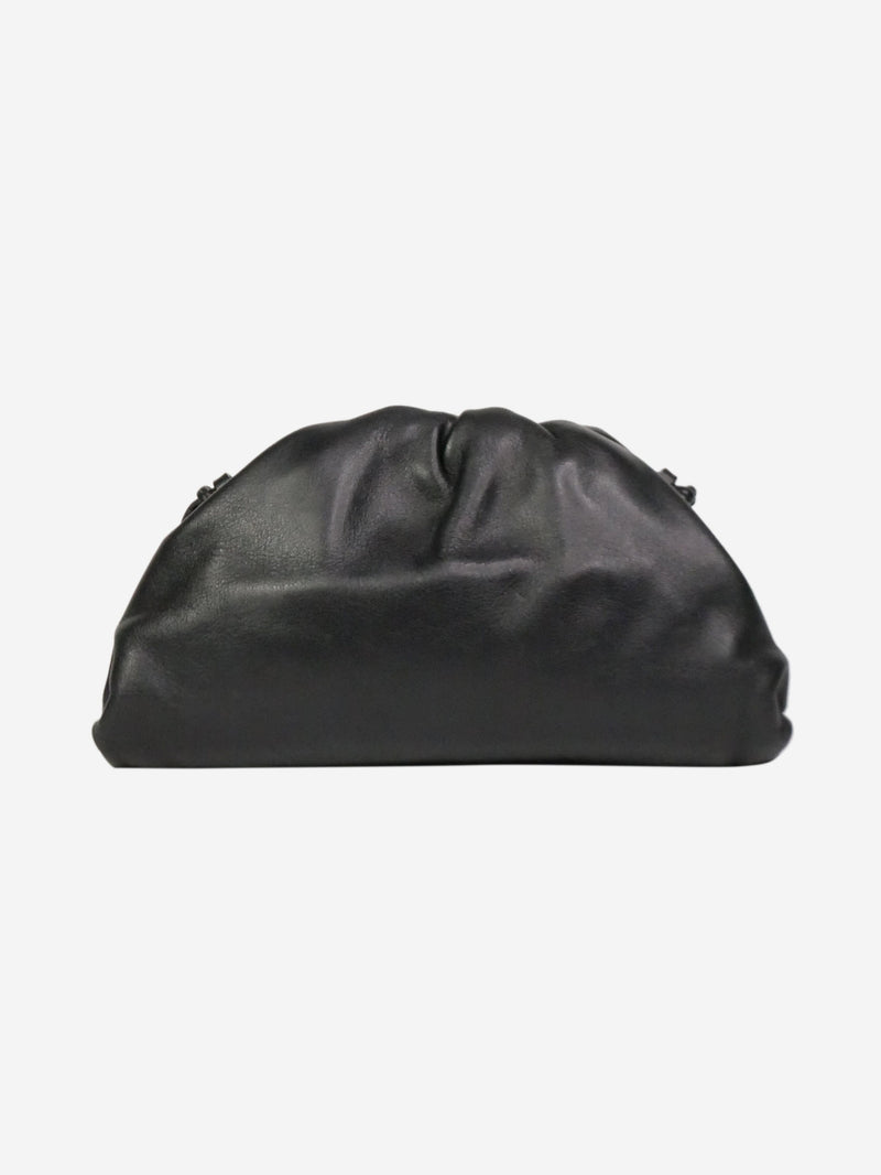 Black The Pouch small gathered leather clutch Clutch bags Bottega Veneta 