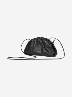 Black The Pouch small gathered leather clutch Clutch bags Bottega Veneta 