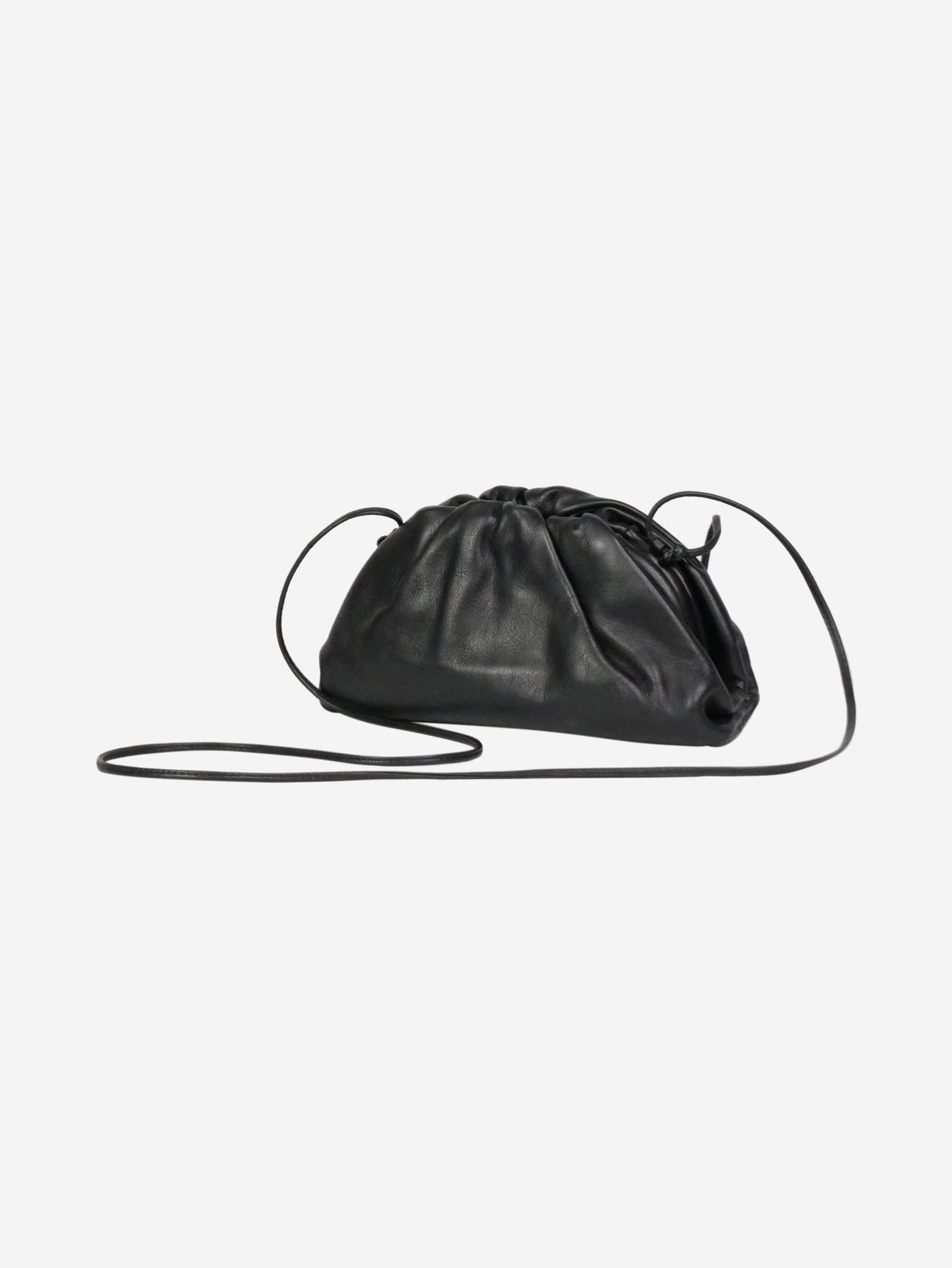 Black The Pouch small gathered leather clutch Clutch bags Bottega Veneta 