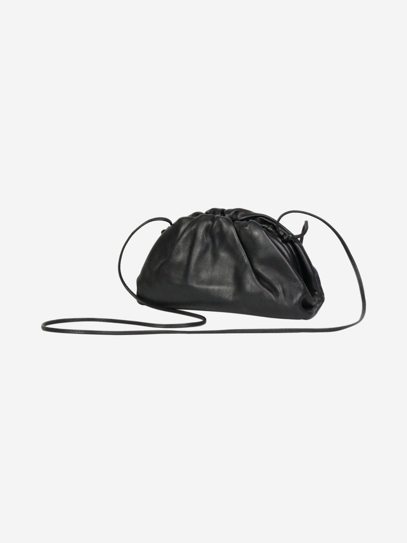 Black The Pouch small gathered leather clutch Clutch bags Bottega Veneta 