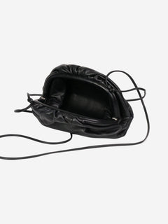 Black The Pouch small gathered leather clutch Clutch bags Bottega Veneta 