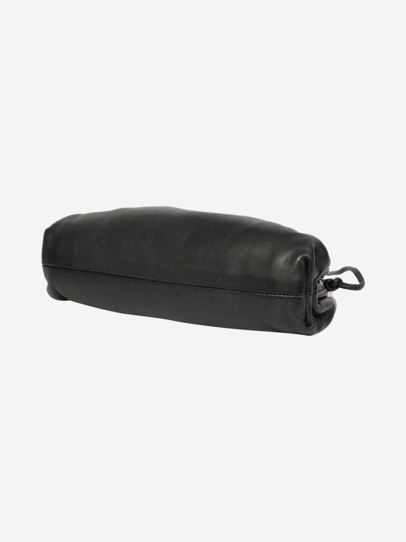 Black The Pouch small gathered leather clutch Clutch bags Bottega Veneta 