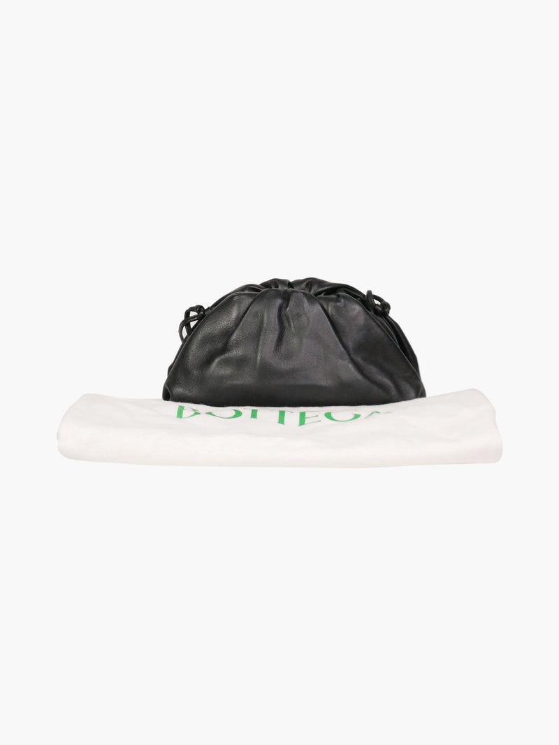 Black The Pouch small gathered leather clutch Clutch bags Bottega Veneta 