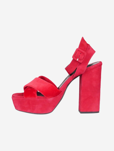 Red suede open toe strappy heels - size EU 40 Heels The Kooples 