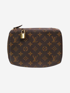 Louis Vuitton Brown monogram zipped jewellery box