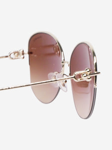 Tiffany & Co. Gold gold trim sunglasses - IN STORE ONLY