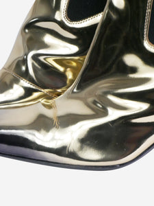 Prada Gold Calzature Donna metallic ombre ankle boots - size EU 39