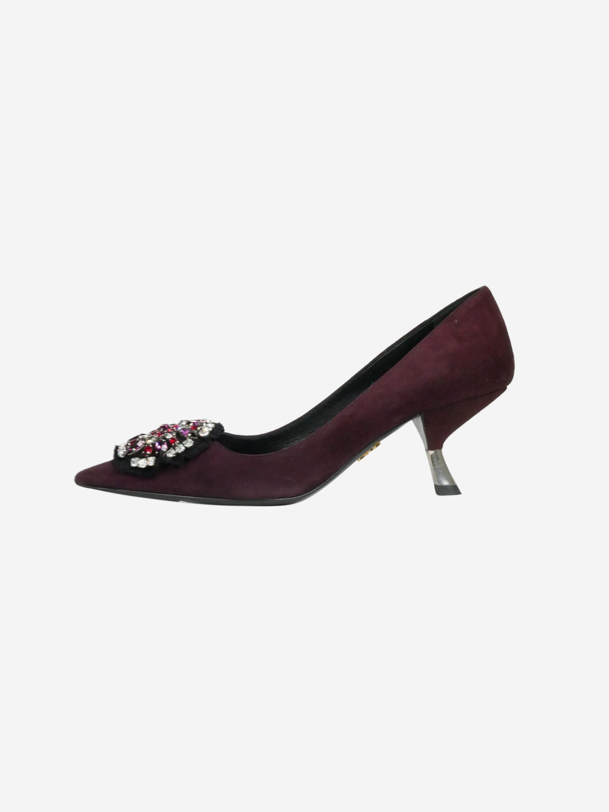 Prada embellished outlet pumps