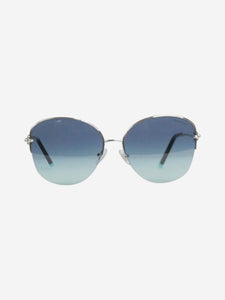 Tiffany & Co. Silver metal ombre sunglasses