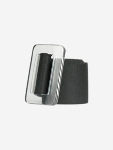 Marni Black elasticated belt with clear buckle