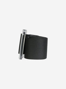 Marni Black elasticated belt with clear buckle