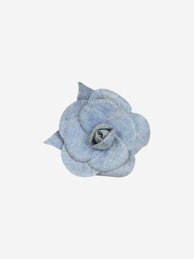 Blue denim flower brooch Accessories Chanel 