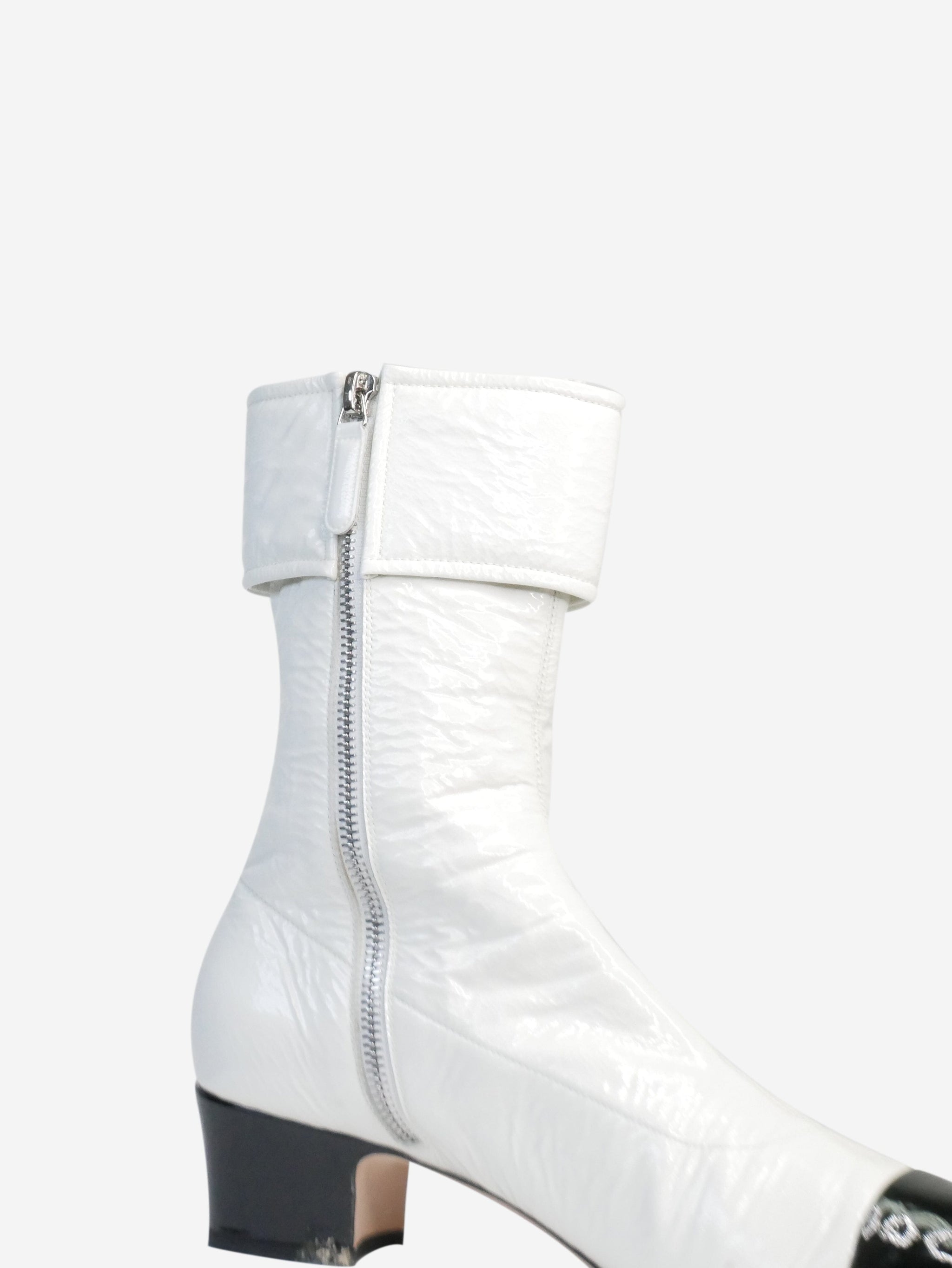 Chanel white hot sale ankle boots