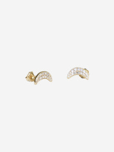 Robinson Pelham Yellow gold 14ct crescent earrings