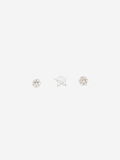Silver bejewelled star earring Jewellery Maria Tash 